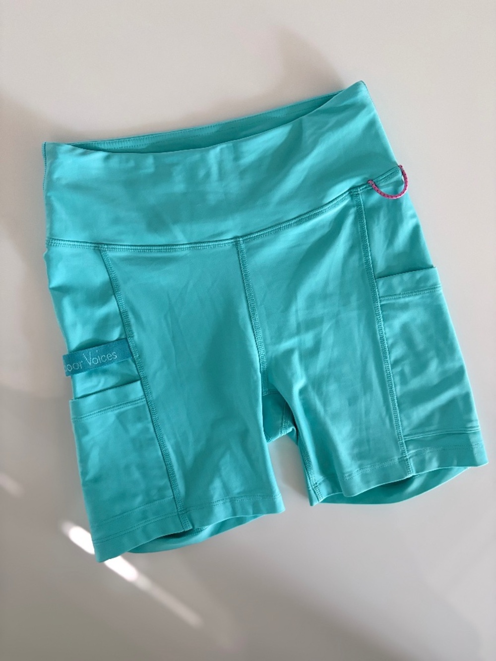 Outdoor Voices Snacks 6” Biker Shorts Aqua Turquoise Size XS